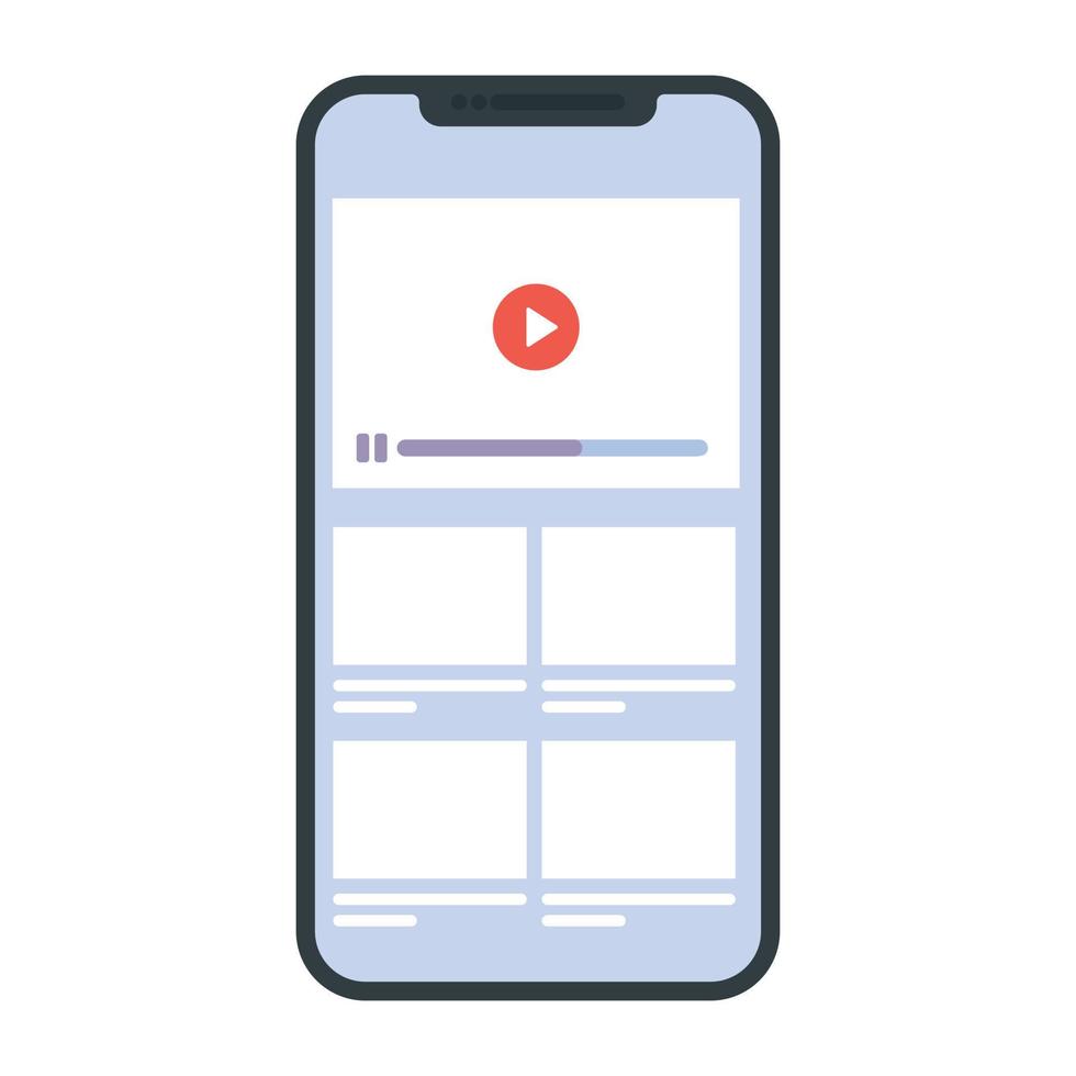Well-designed flat icon of mobile interface vector