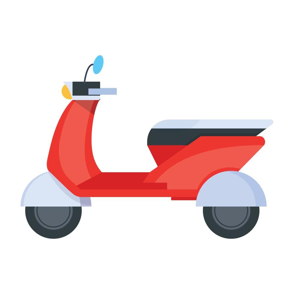 un icono plano editable de scooty vector