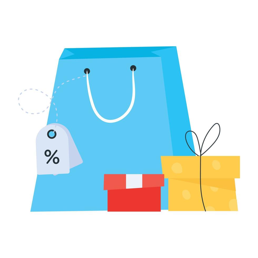 An editable flat icon of loyalty gifts vector