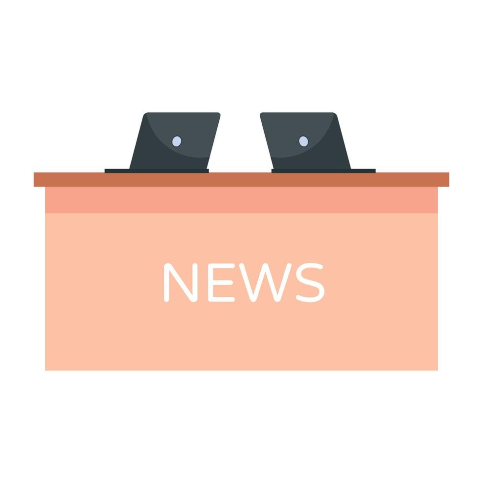 Office desk flat icon design vector