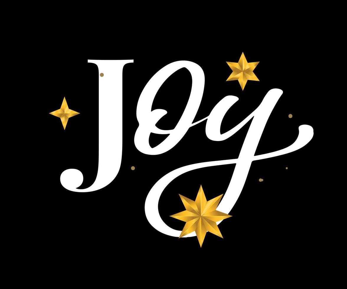 Joy text vector written with an elegant typography.