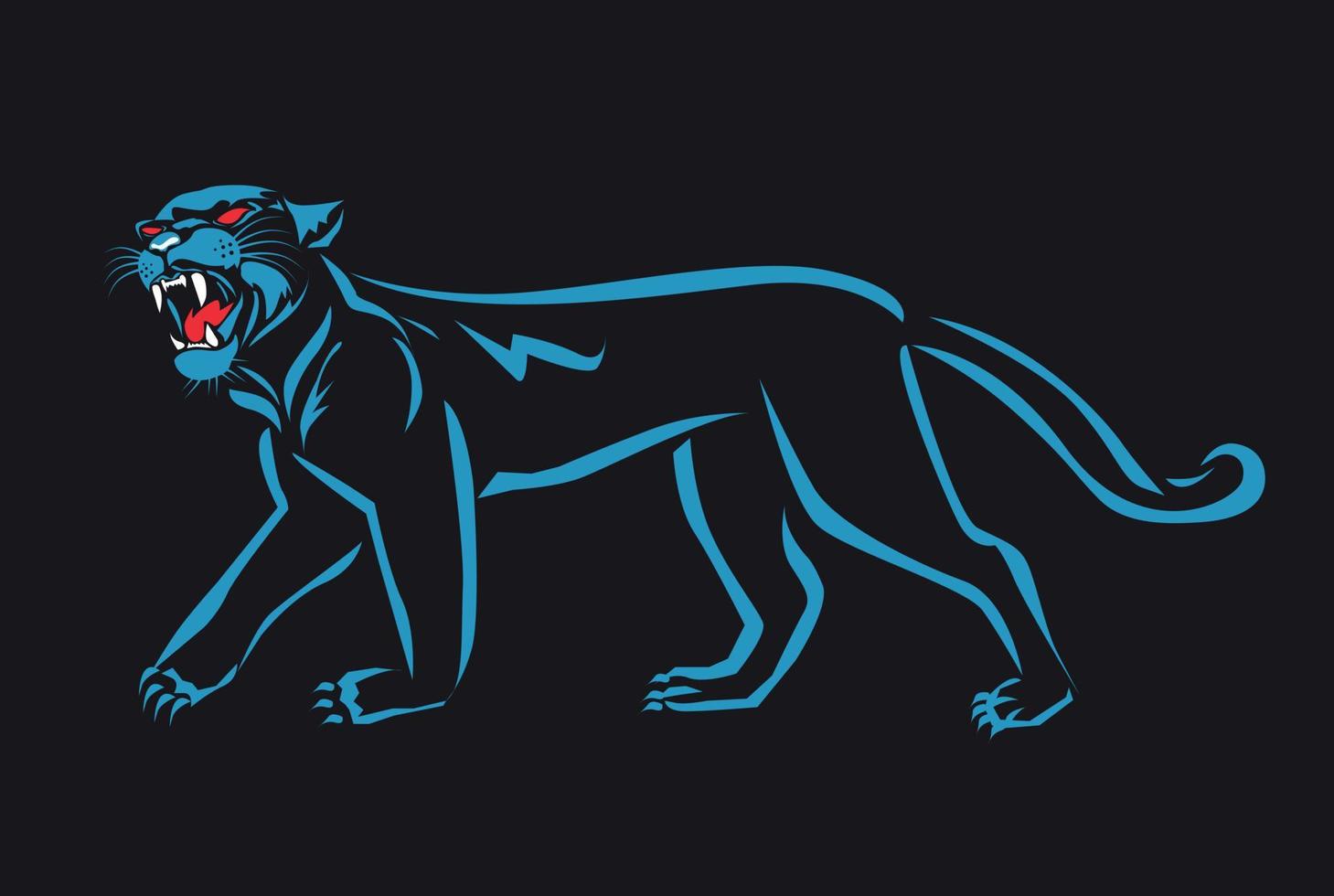 ilustración de pantera. logotipo de pantera vector