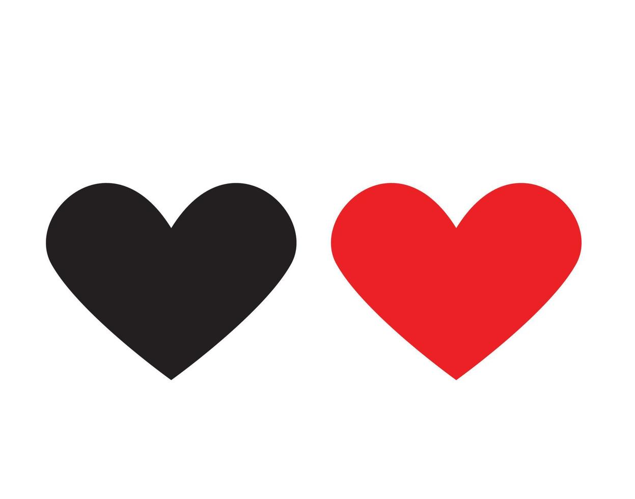 Collection of heart illustrations, Love symbol icon set, love symbol vector