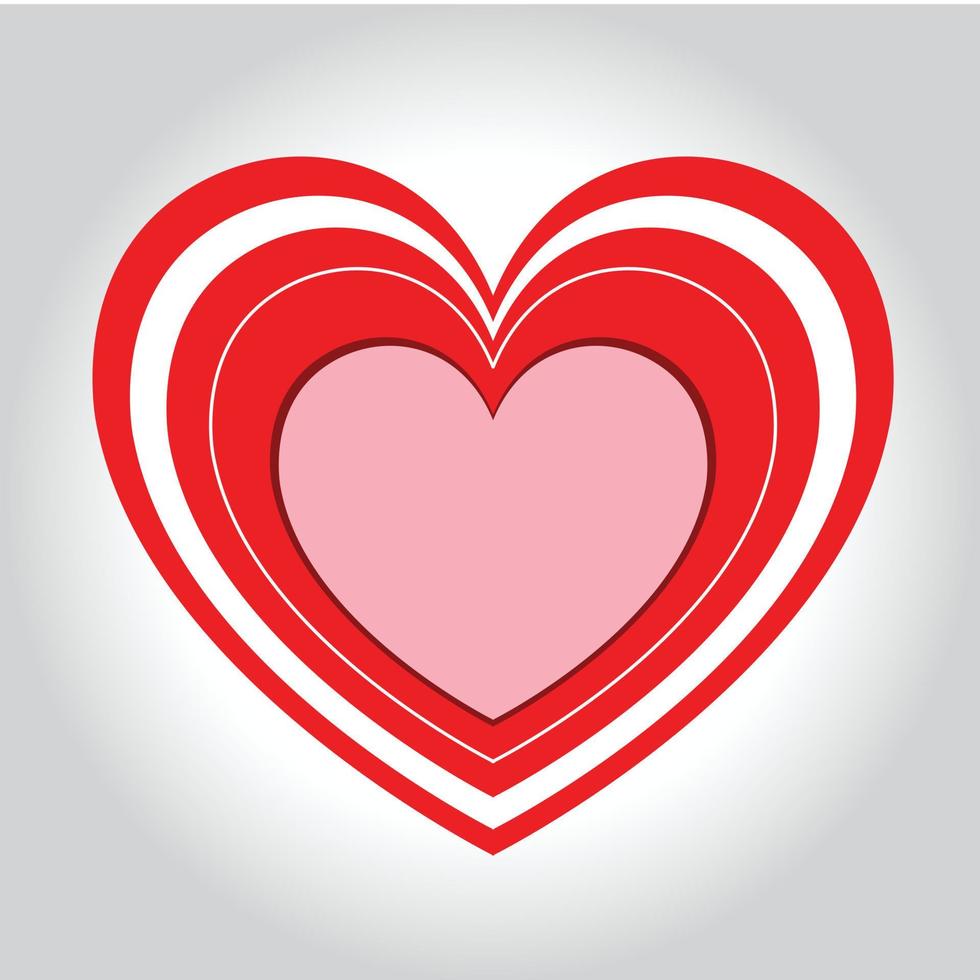 Collection of heart illustrations vector