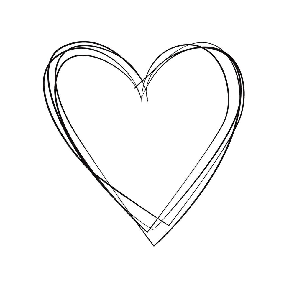 Collection of heart illustrations vector