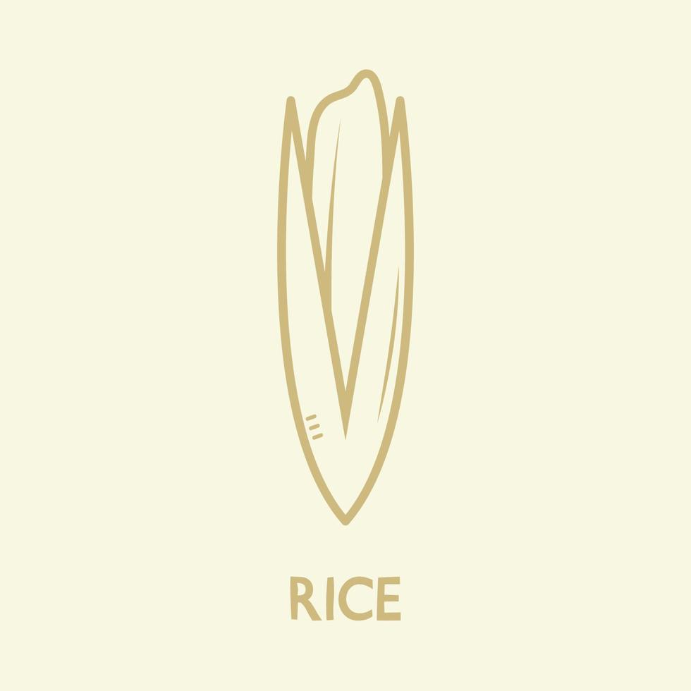 Rice vector. rice symbol. rice logo design. vector