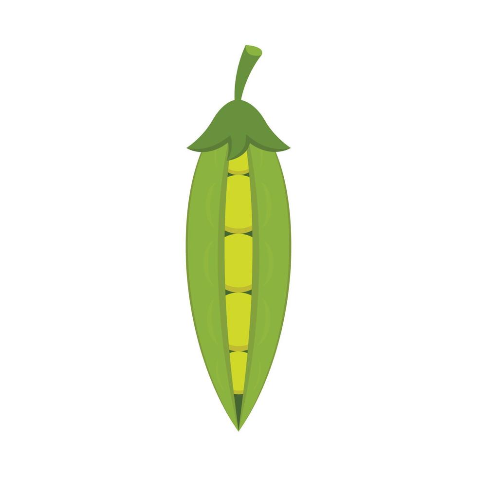 vector de guisantes verdes sobre fondo blanco. vector de icono de guisantes verdes. diseño de logo.