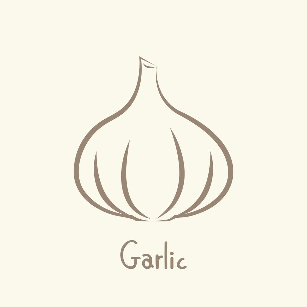 Garlic vector. Garlic logo design. Garlic symbol. wallpaper. free space
