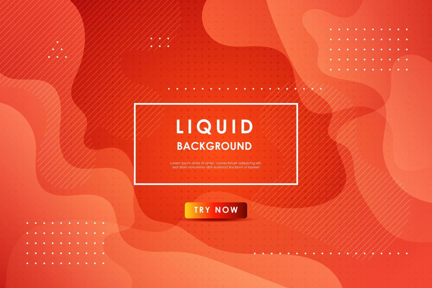 abstract orange gradient wavy light liquid color with geometric shape background. eps10 vector