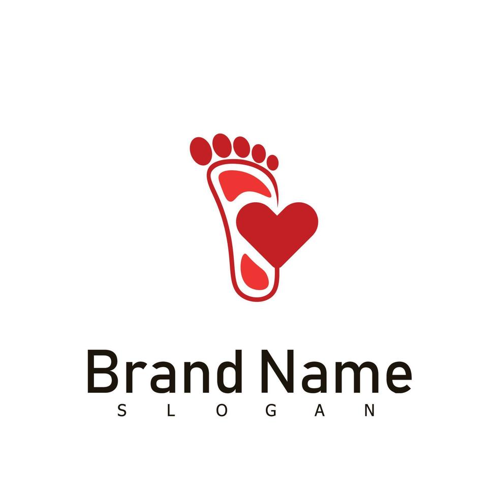 símbolo de diseño de logotipo de salud de pie vector