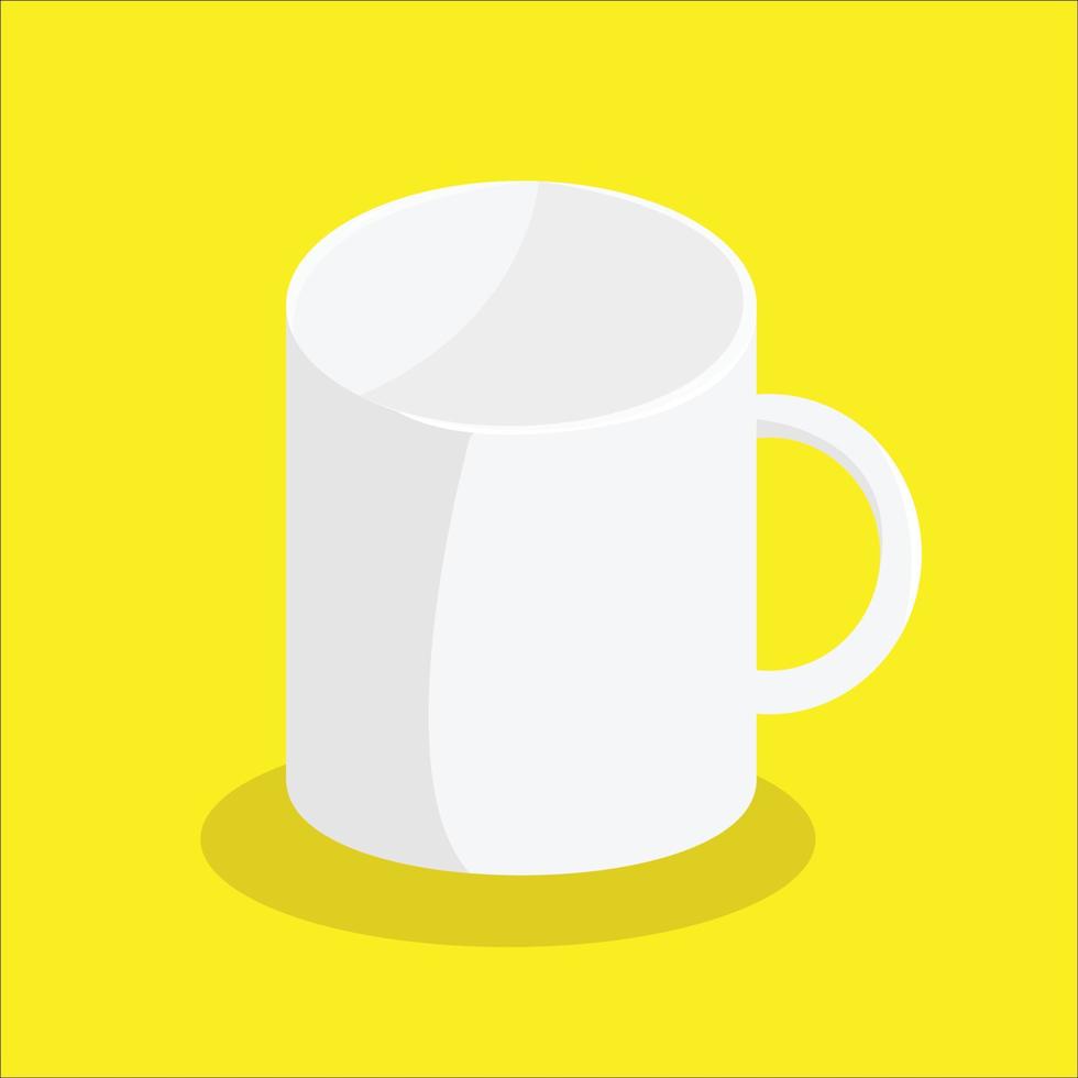 Cup Drink Vector Flat Style Illustration