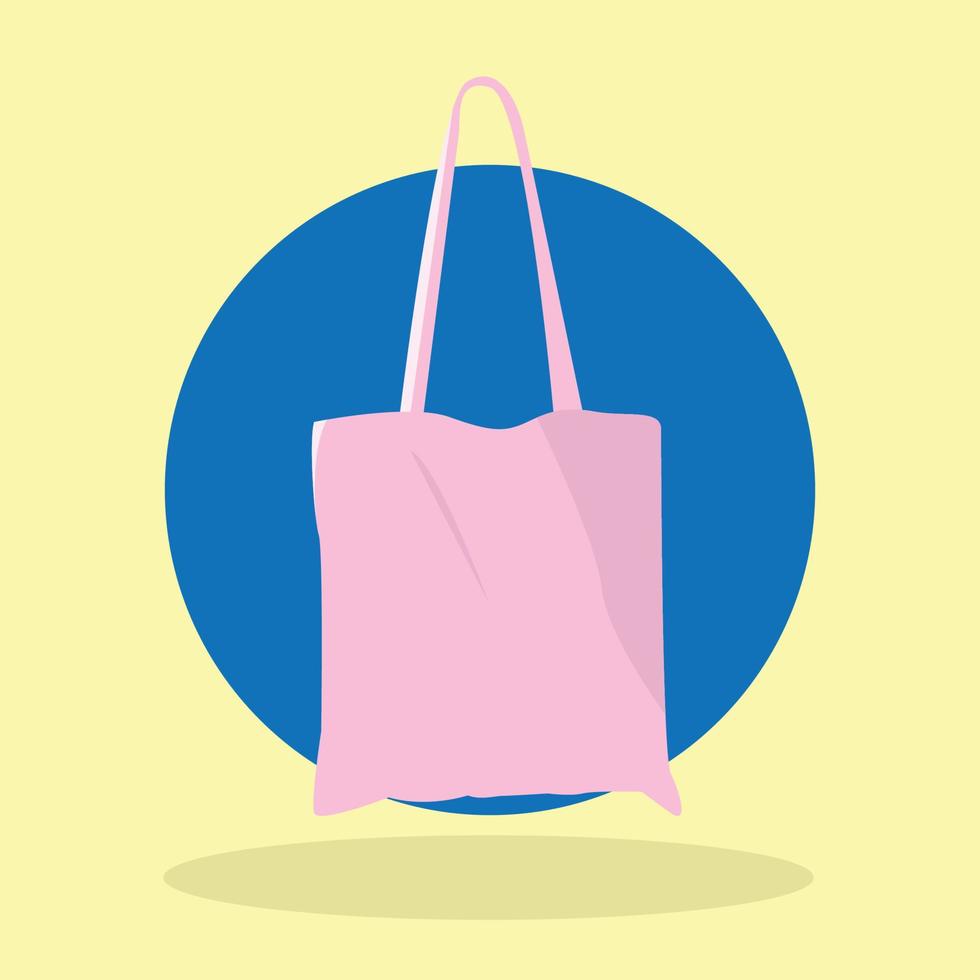 Tote Bag Illustration Vector Flat Style