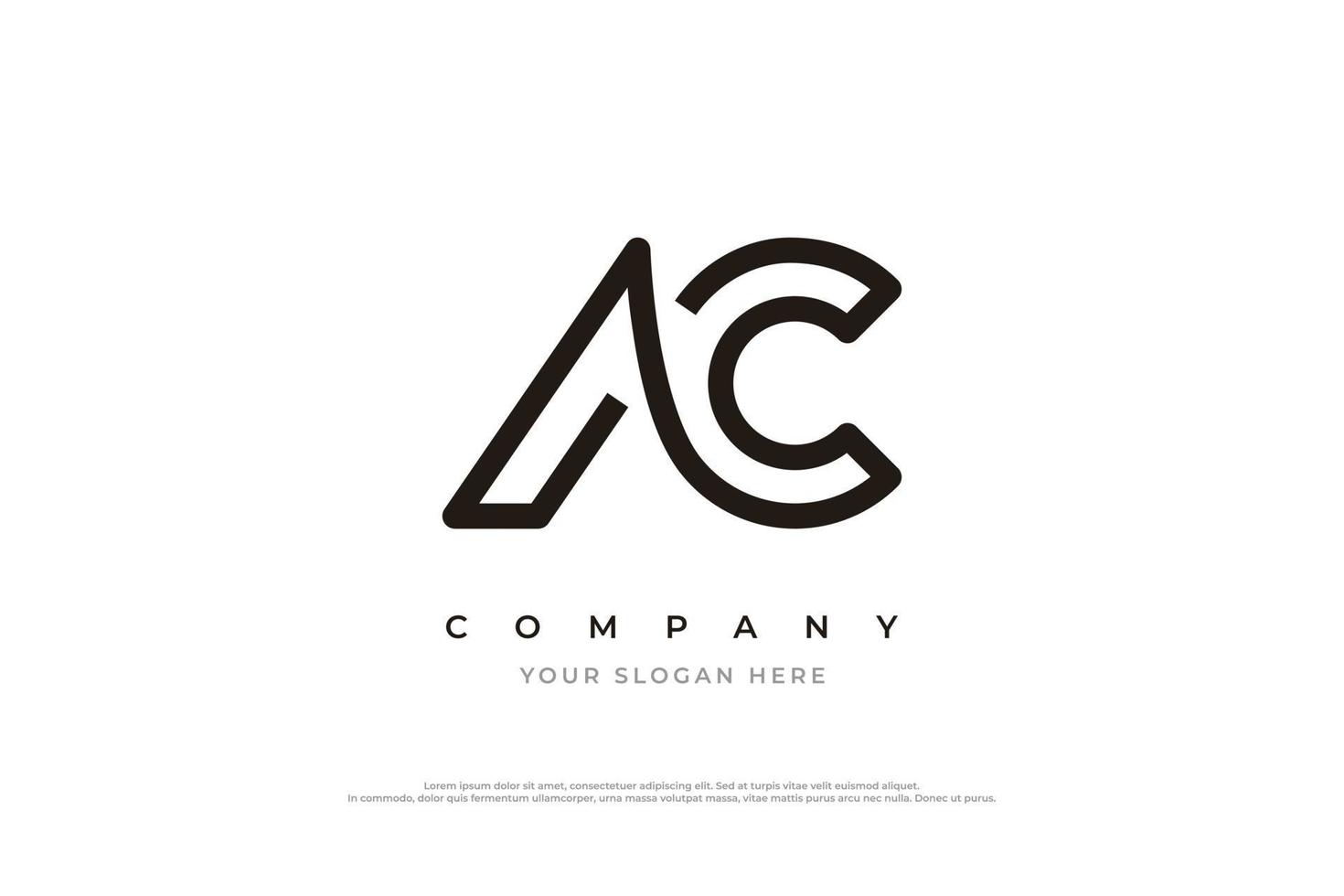Initial Letter AC Logo Design Vector Template