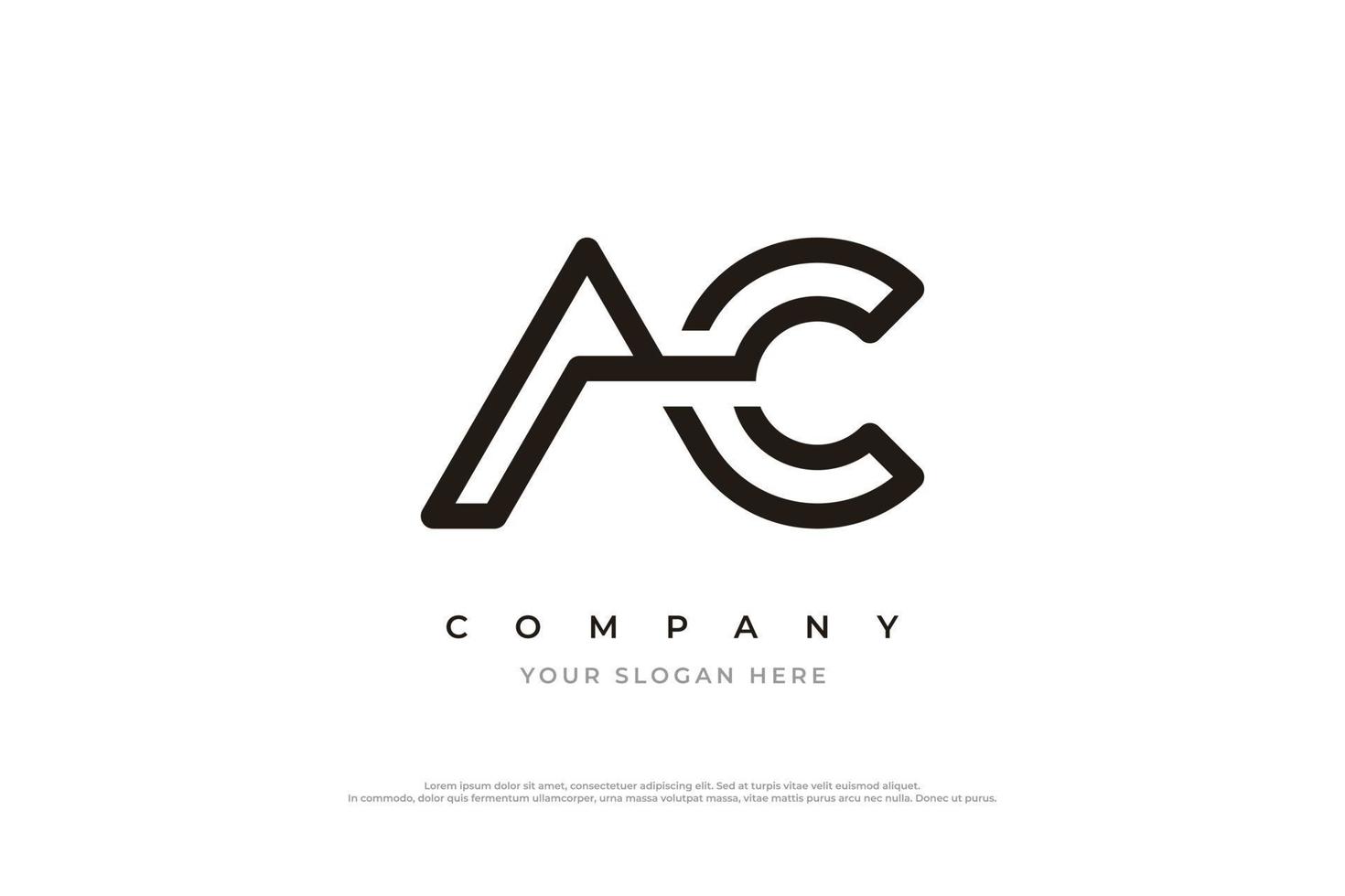 Initial Letter AC Monogram Logo Design Vector Template