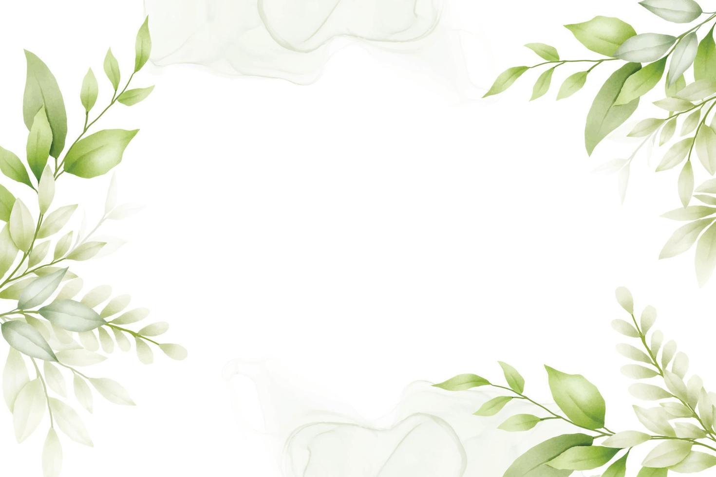 Beautiful Green Leaf Background Watercolor 16807601 Vector Art at Vecteezy