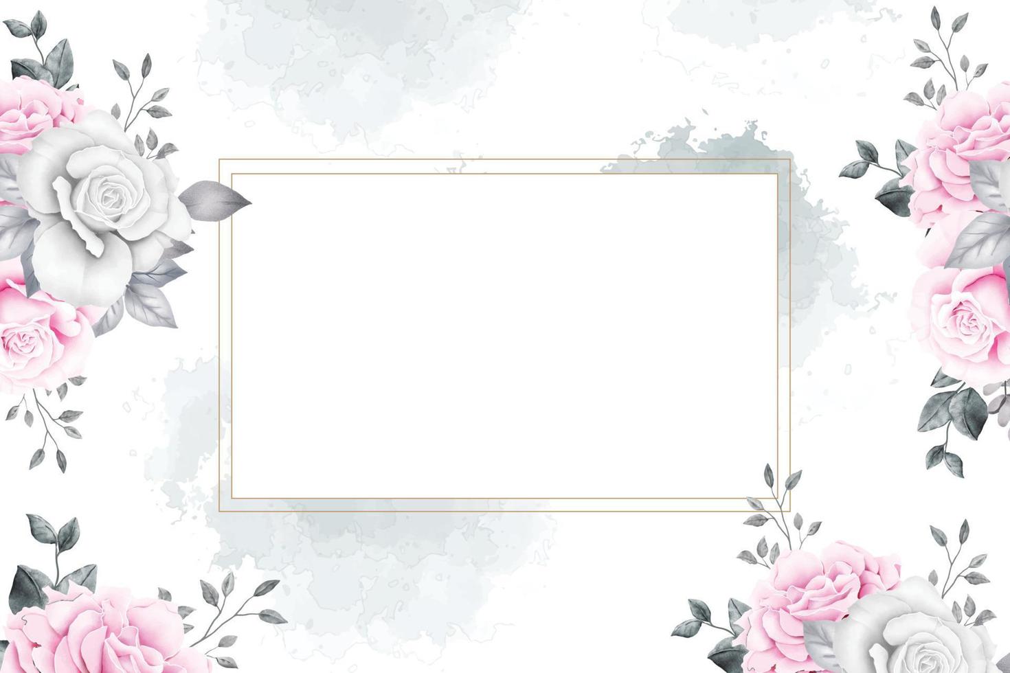 Beautiful Watercolor Floral Rose Background vector