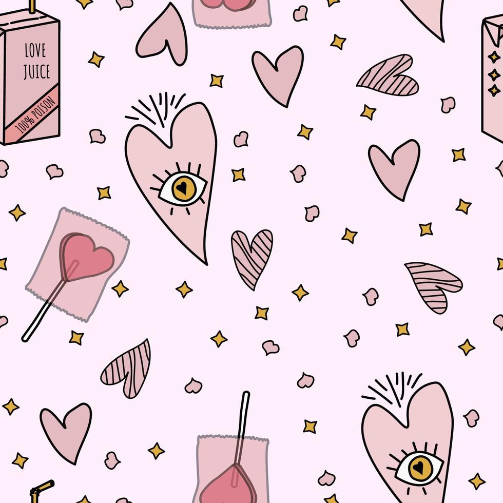 esoteric valentines day pattern vector