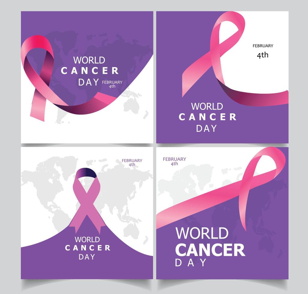 world cancer day vector template design