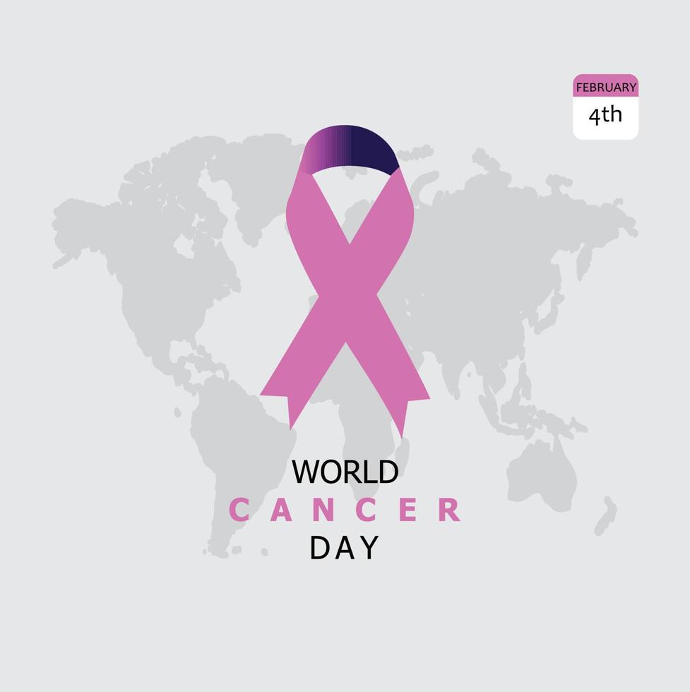 diseño del ejemplo del vector del día mundial del cáncer