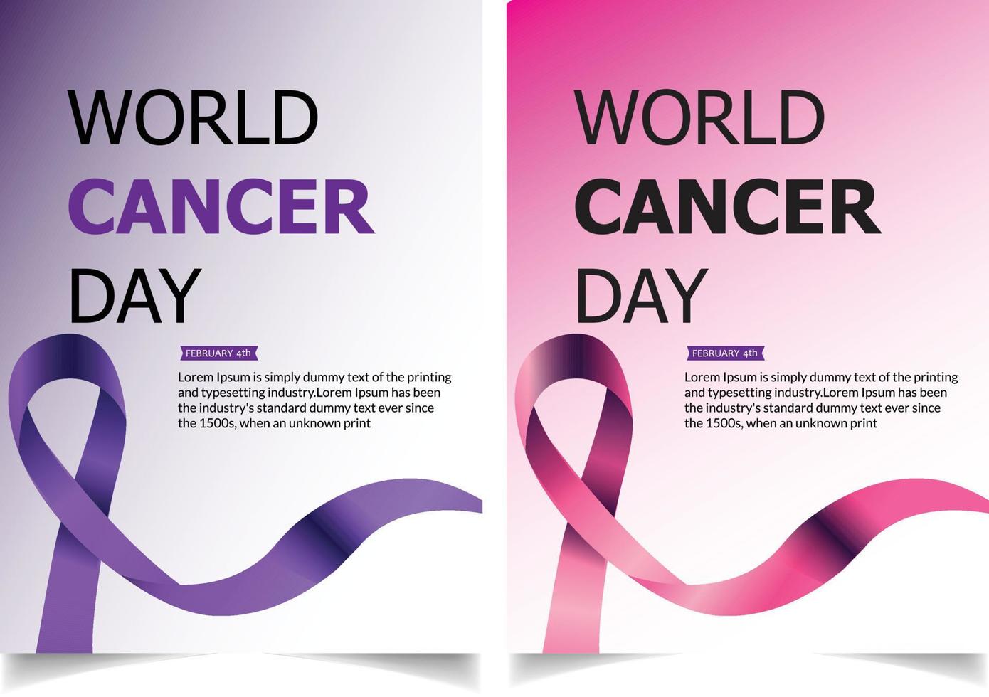 world cancer day vector template design