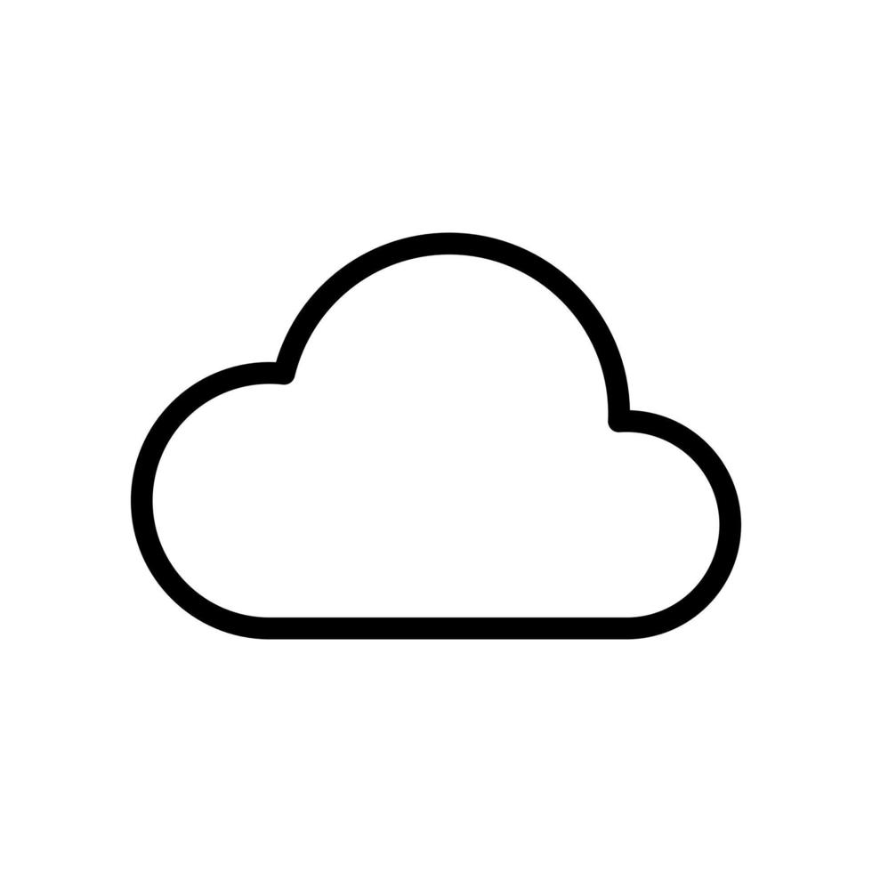 Cloud, backup, online storage not available concept icon in line style design isolated on white background. Editable stroke. vector