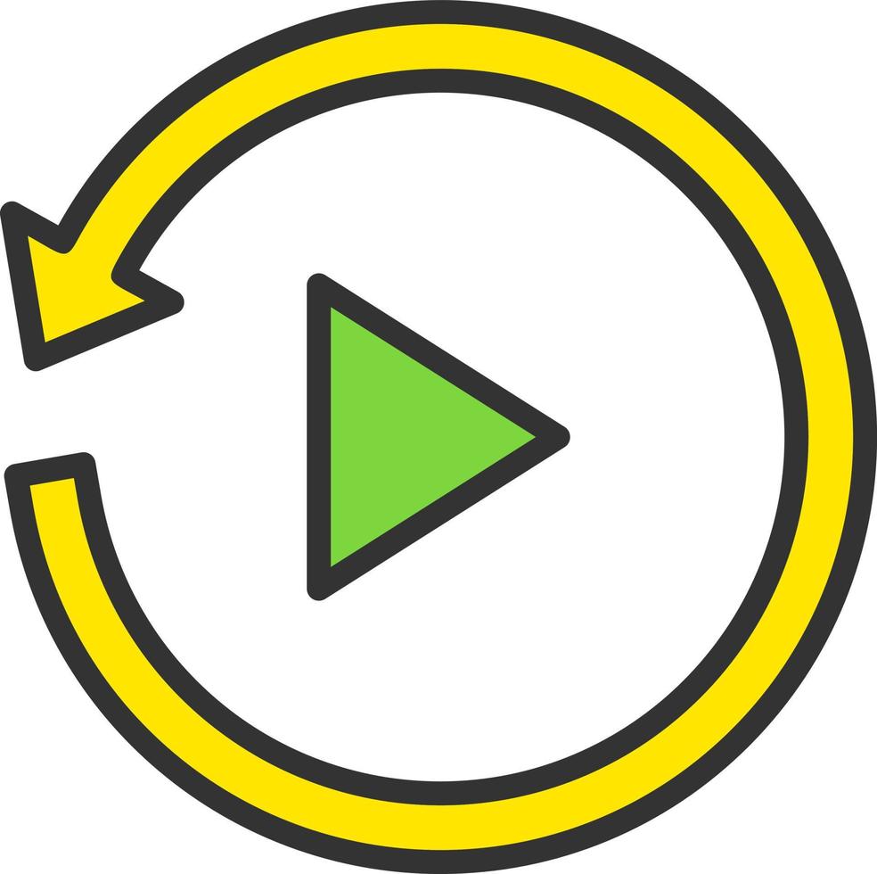 Replay Vector Icon