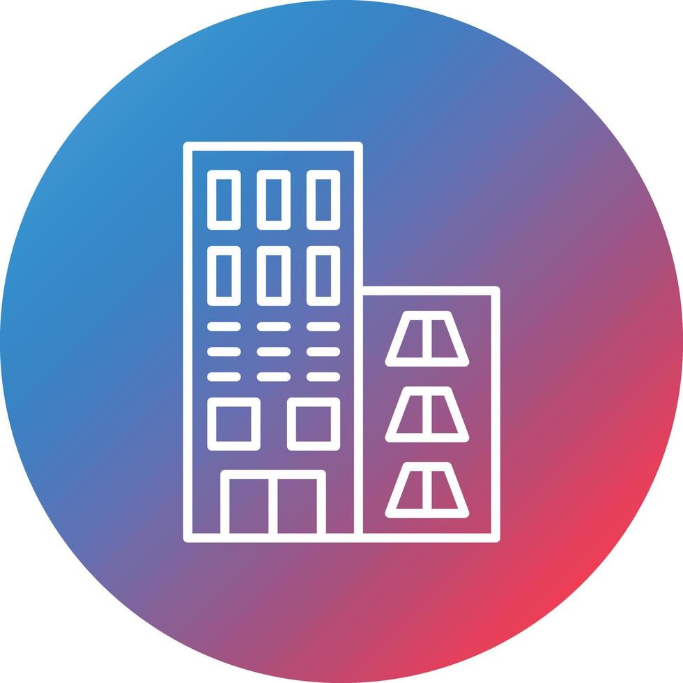Office Line Gradient Circle Background Icon vector