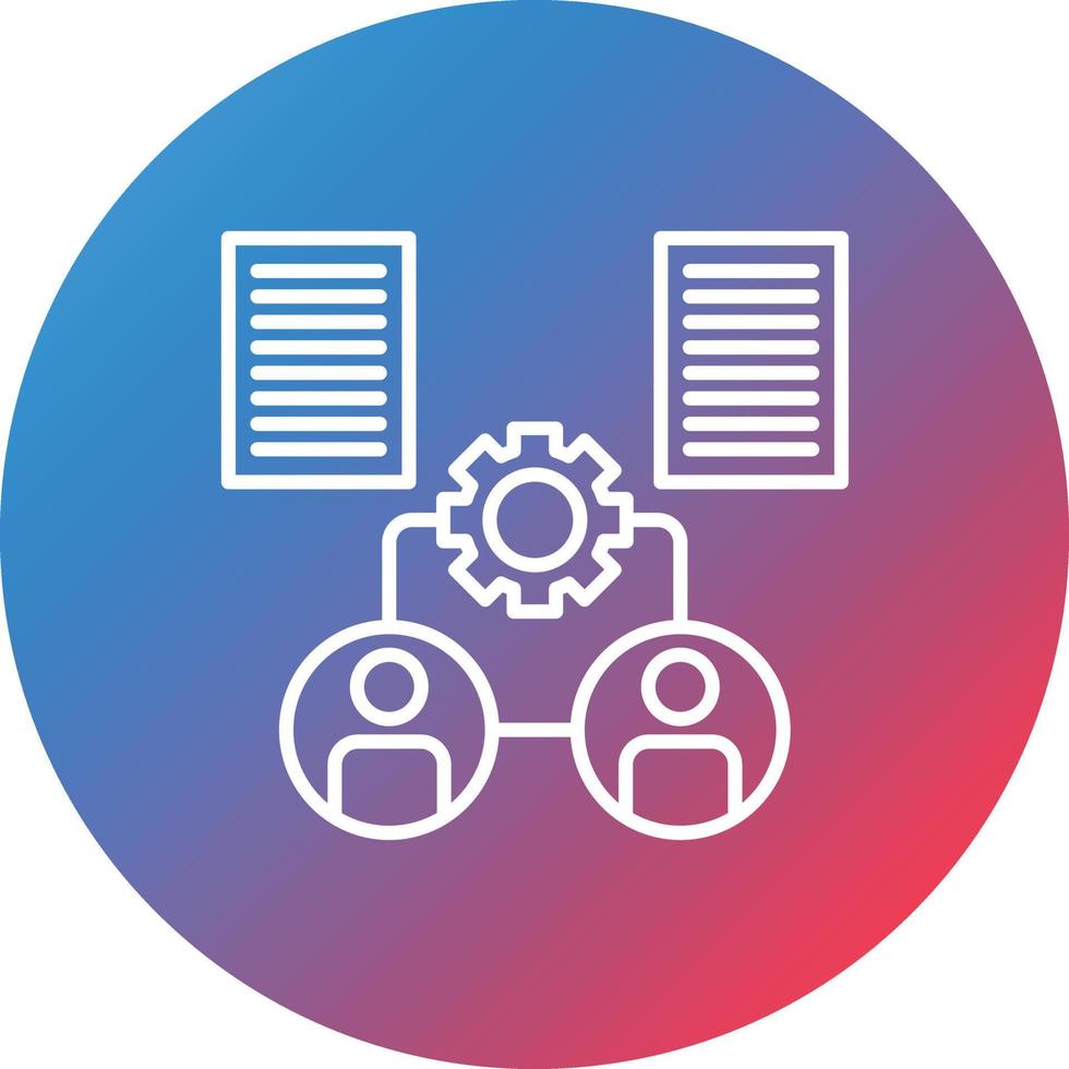 Onboarding Line Gradient Circle Background Icon vector