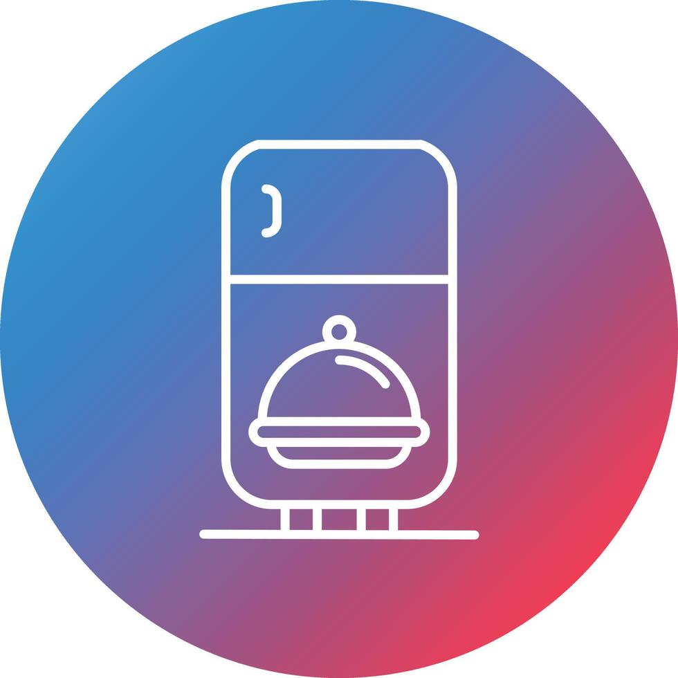 Food Storage Line Gradient Circle Background Icon vector