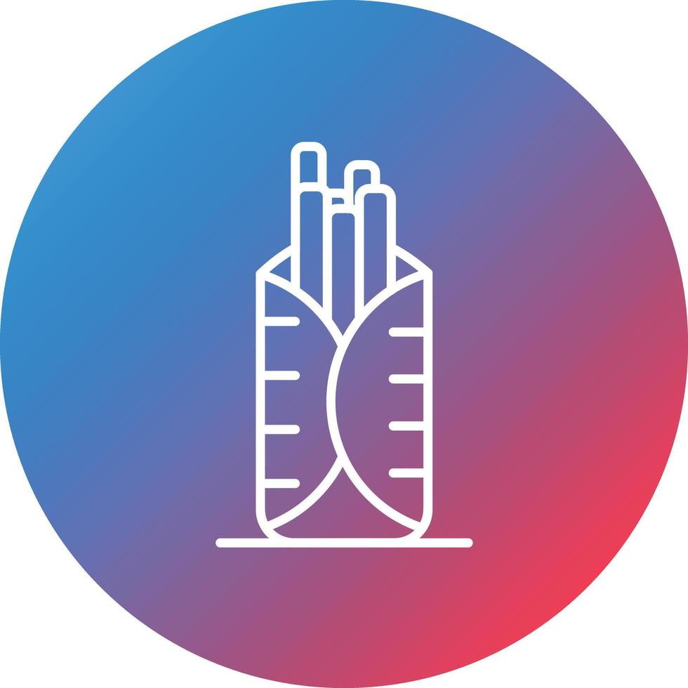 Gyro Line Gradient Circle Background Icon vector