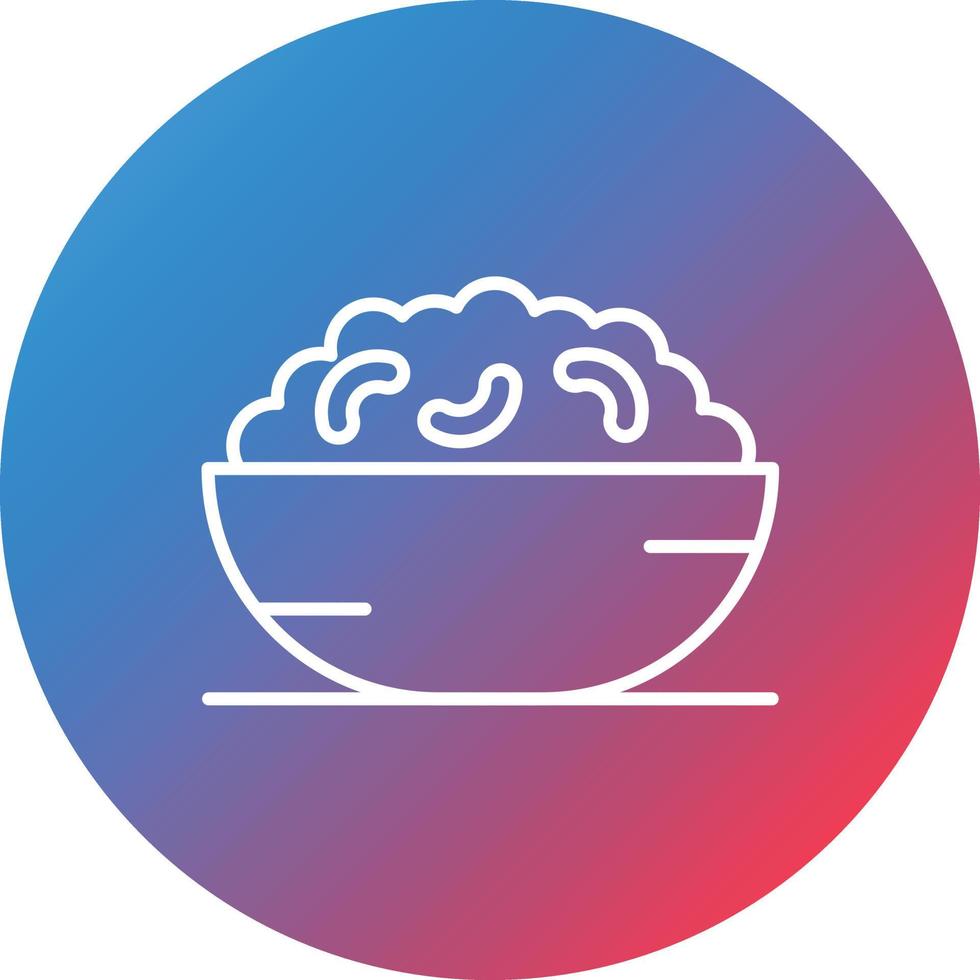 Mac N Cheese Line Gradient Circle Background Icon vector