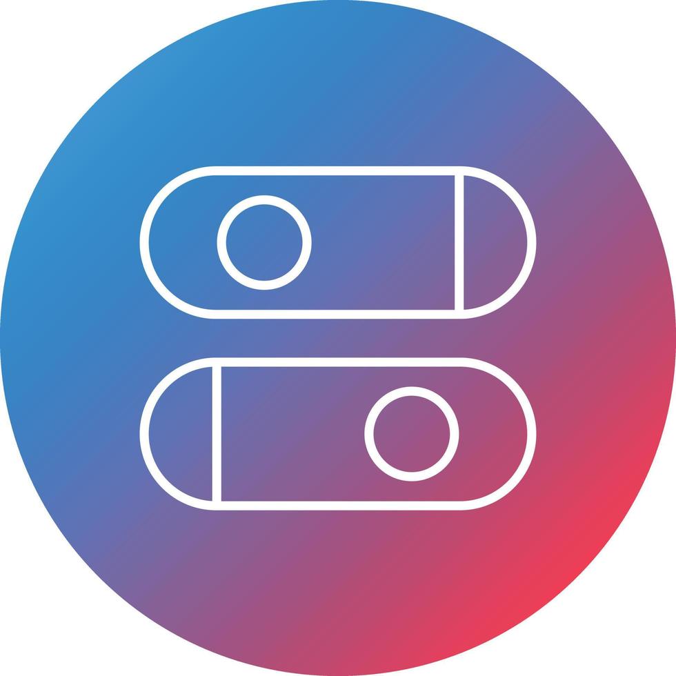 Switch Line Gradient Circle Background Icon vector
