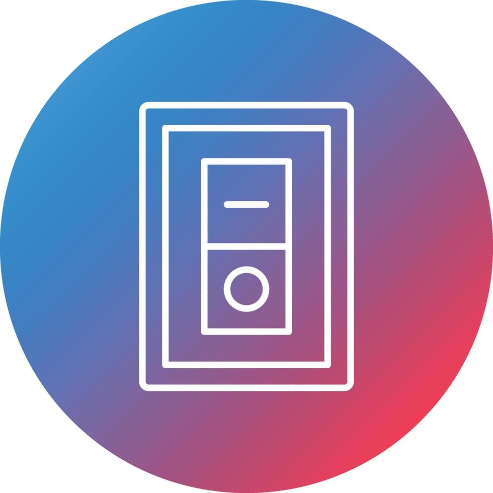 On Off Switch Line Gradient Circle Background Icon vector