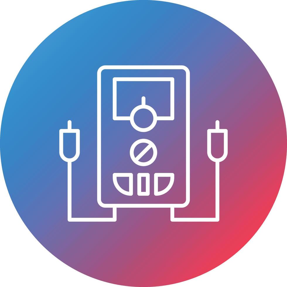 Multimeter Line Gradient Circle Background Icon vector