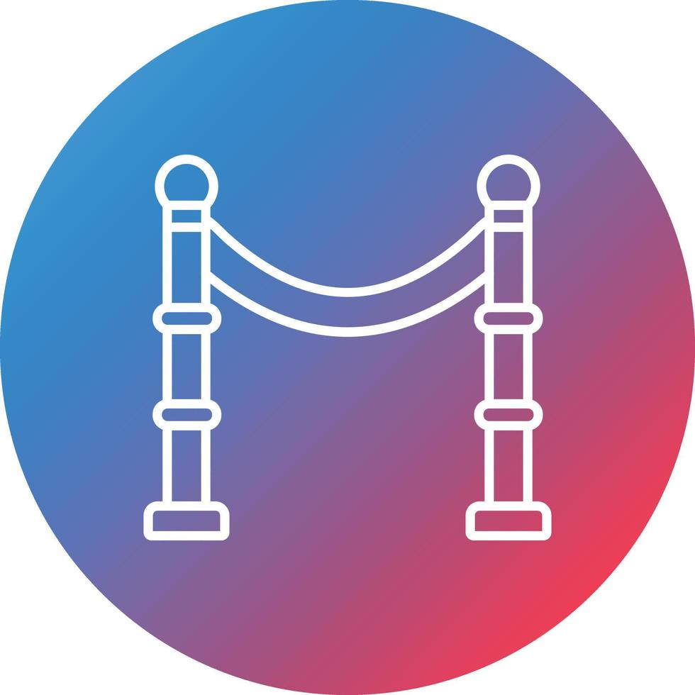 Premeire Line Gradient Circle Background Icon vector