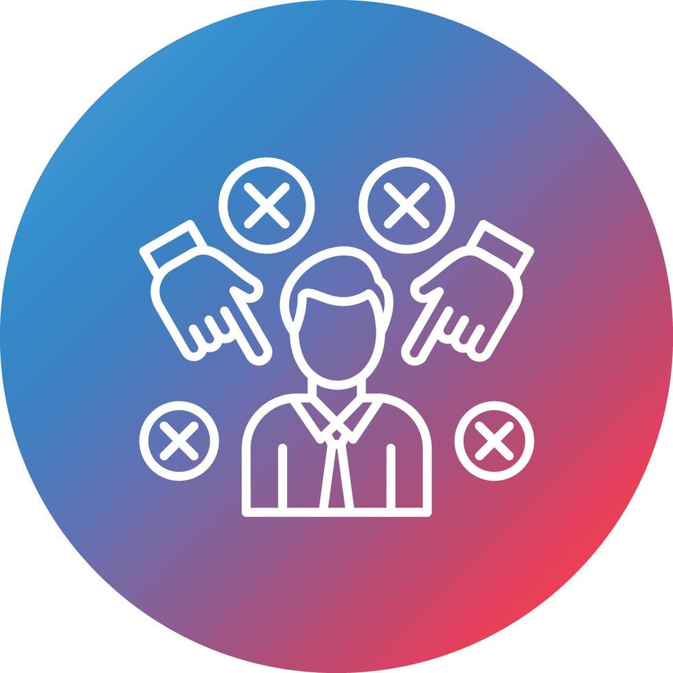 Not Guilty Line Gradient Circle Background Icon vector