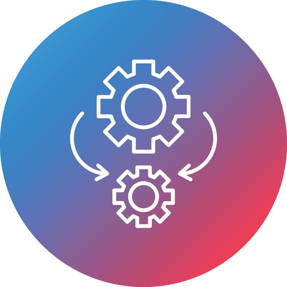 Automation Line Gradient Circle Background Icon vector