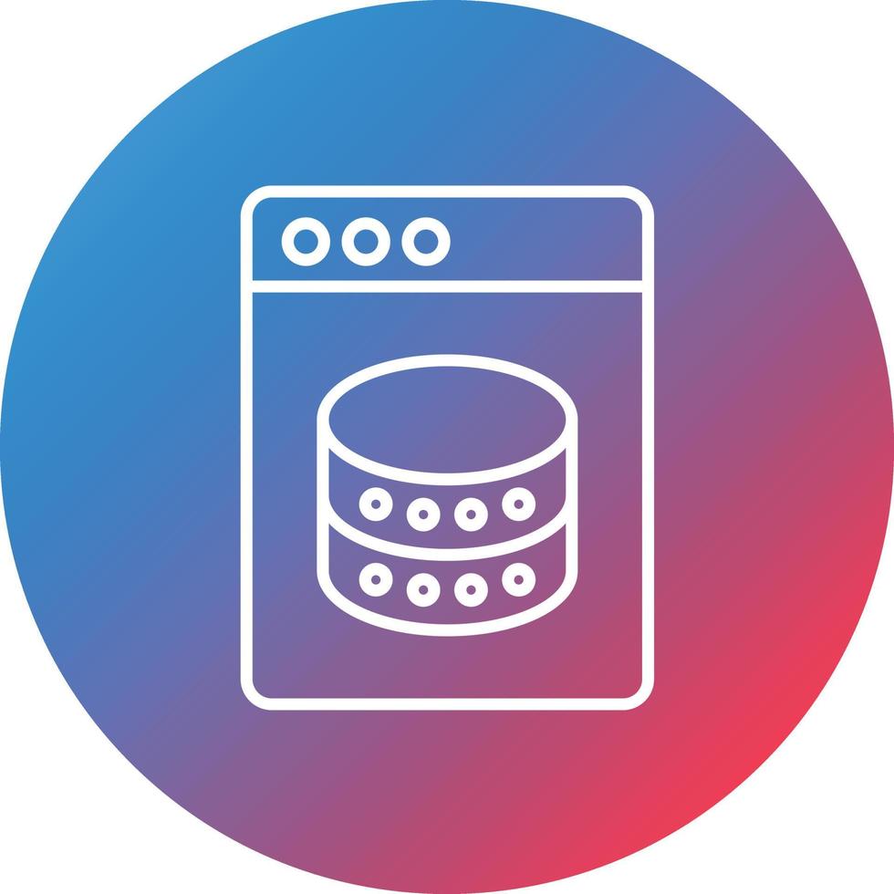Data Line Gradient Circle Background Icon vector