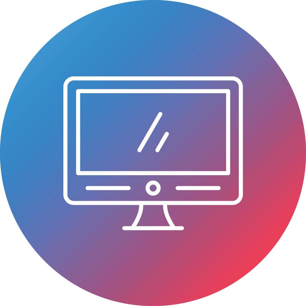 Computer Line Gradient Circle Background Icon 16809044 Vector Art at ...