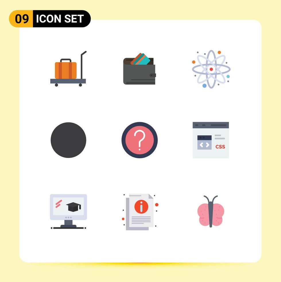 Universal Icon Symbols Group of 9 Modern Flat Colors of customer signal finance connection education Editable Vector Design Elements