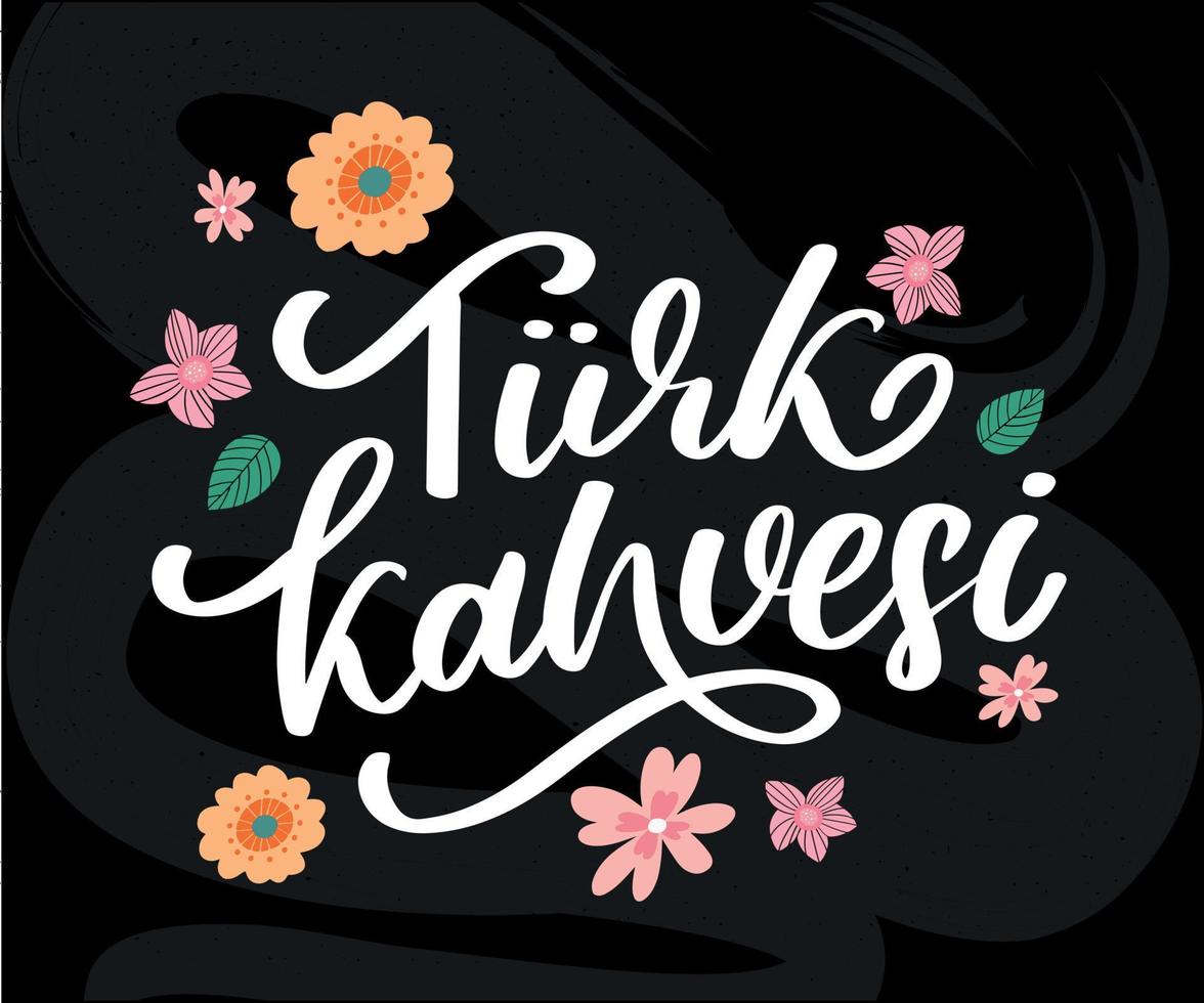 Text in the Turkish turkish coffee day vector