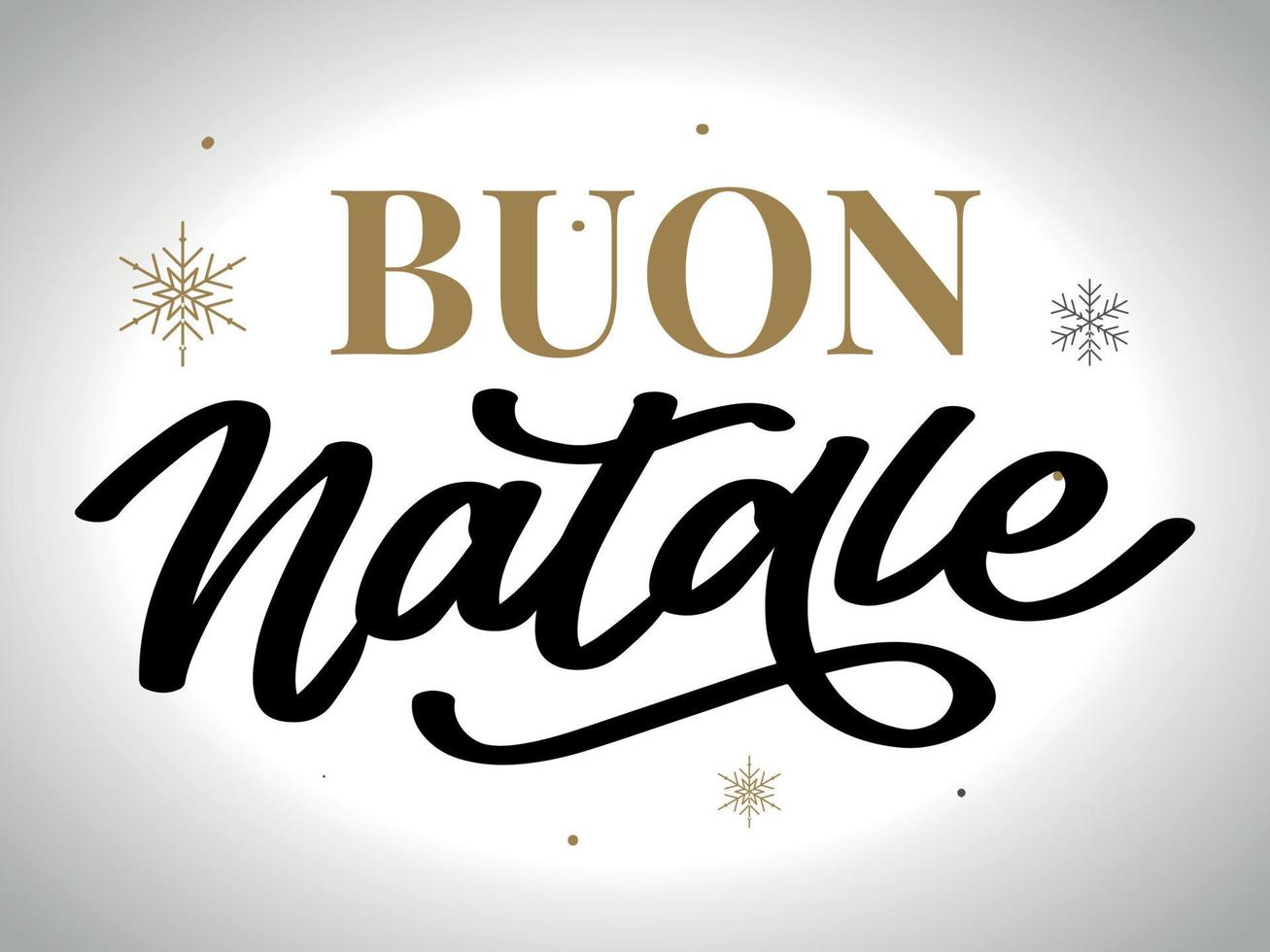 Christmas,Buon Natale greeting card.Handwriting lettering in italian.Holiday lettering.New year template.Vintage vector,typography design. vector