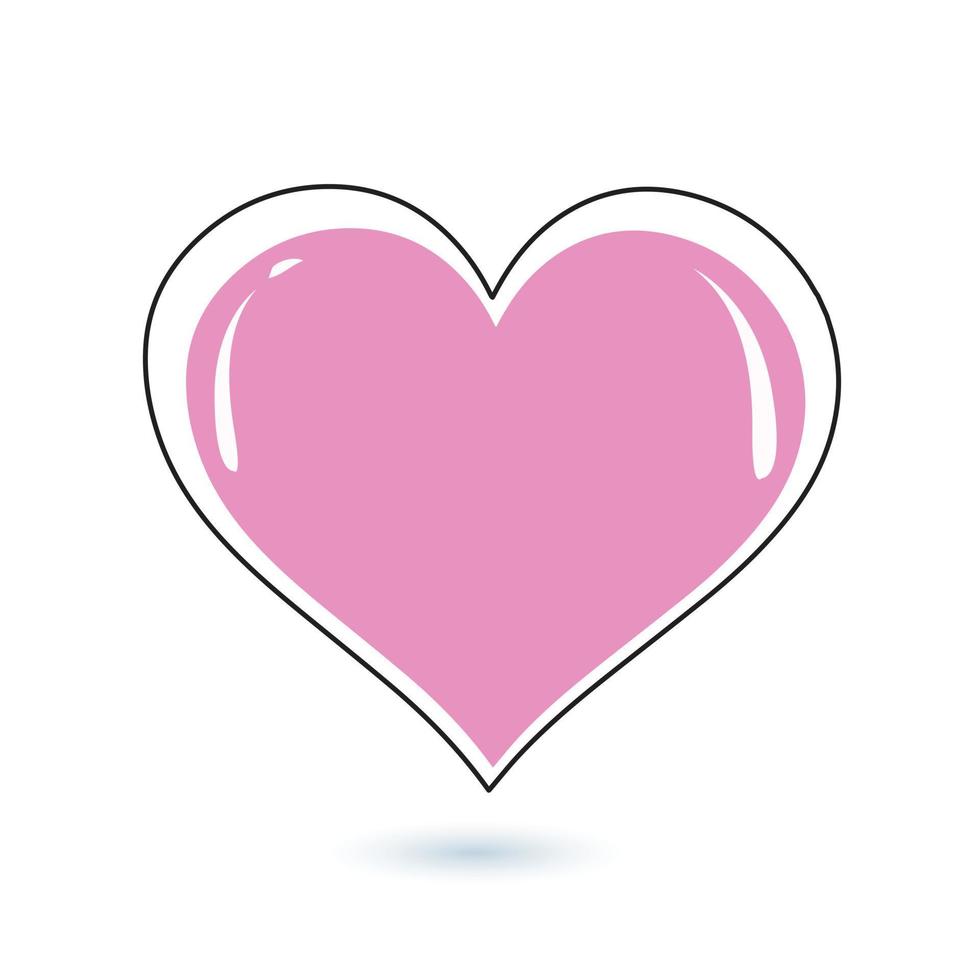 Collection of heart illustrations vector