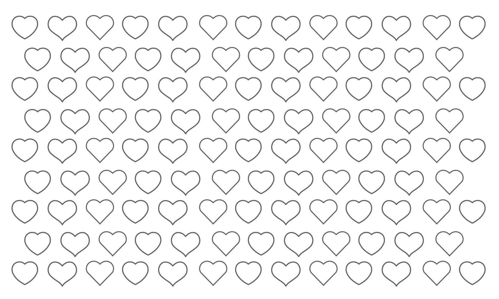 Collection of heart illustrations vector