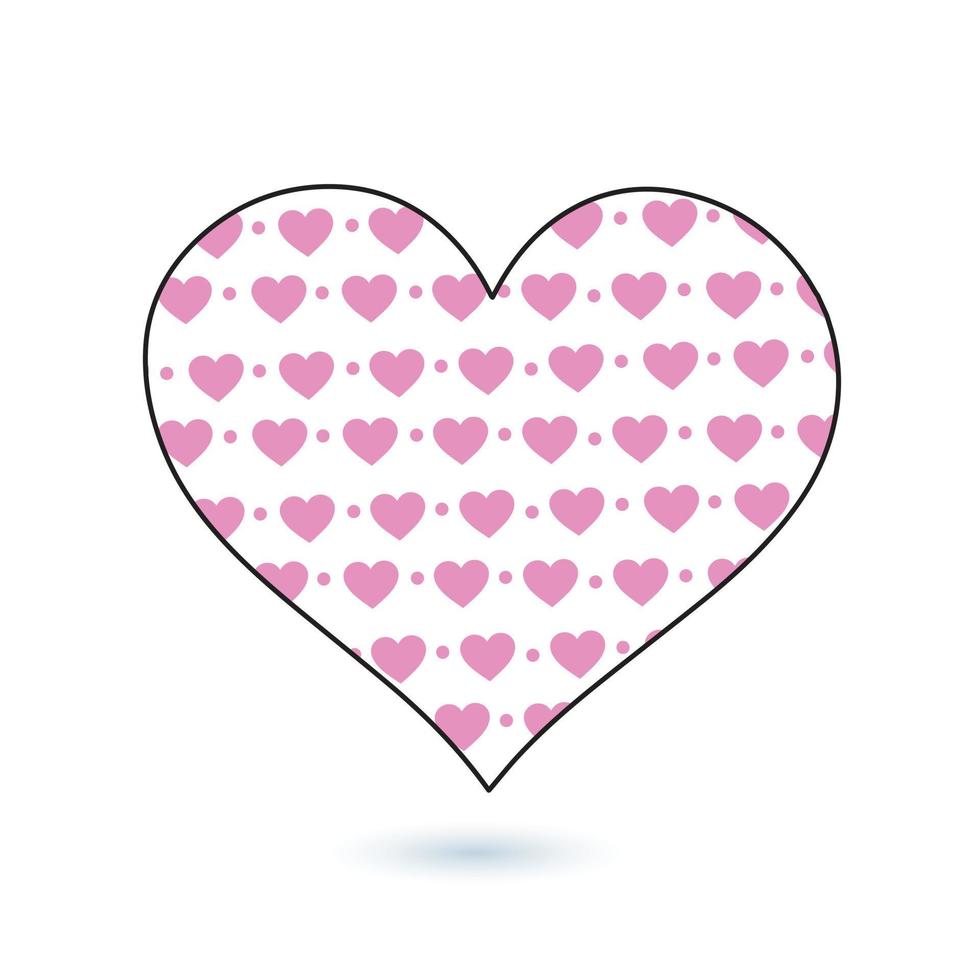 Collection of heart illustrations vector