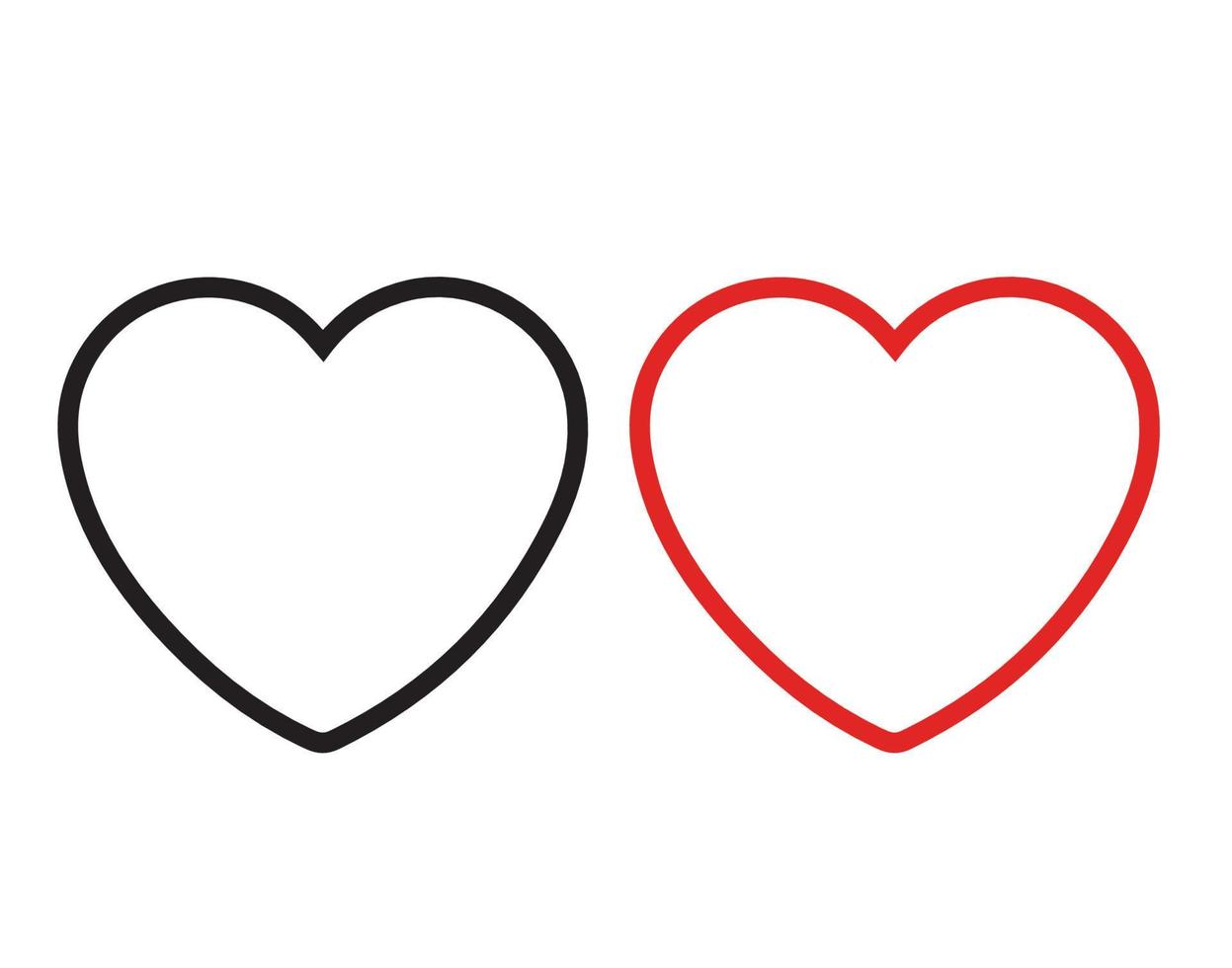 Collection of heart illustrations vector