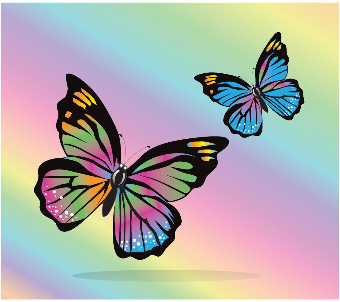 Vector illustration of a beautiful butterfly on a background