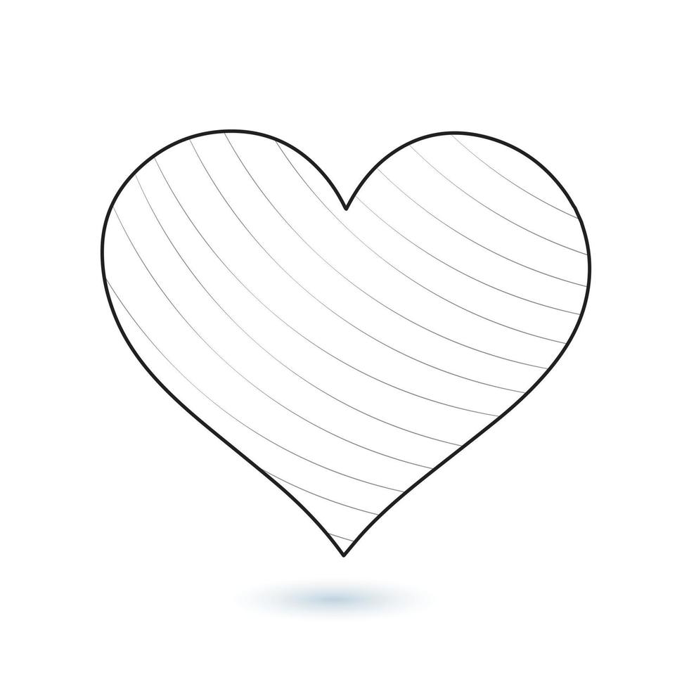 Collection of heart illustrations vector