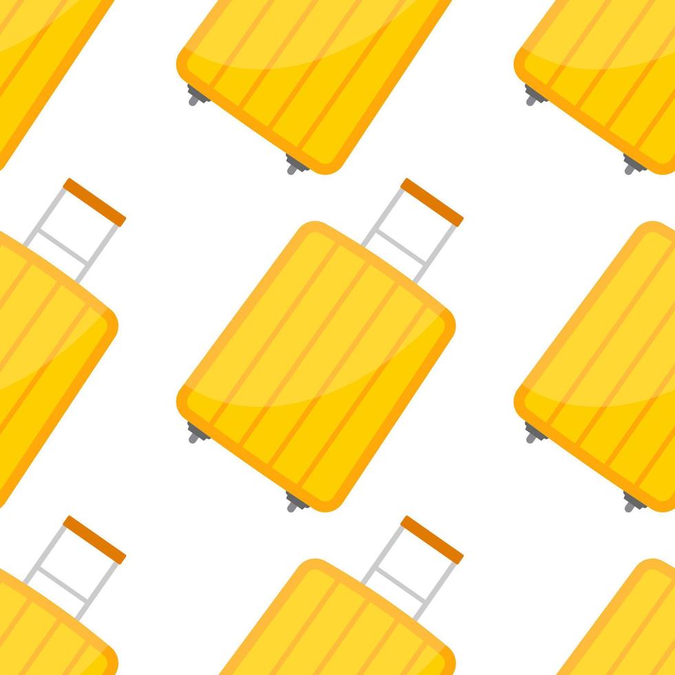 Seamless pattern with travel bag with luggage. Background with suitcase for journey trip. Vector illustration