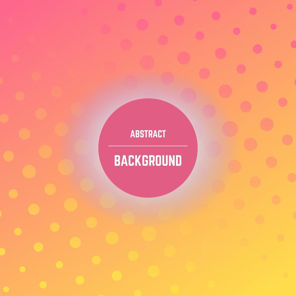 Abstract colorful background with dots, halftone effect and circle in center. Vector illustration.